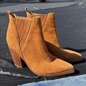 Marc Fisher Brown Suede Ankle Boots
